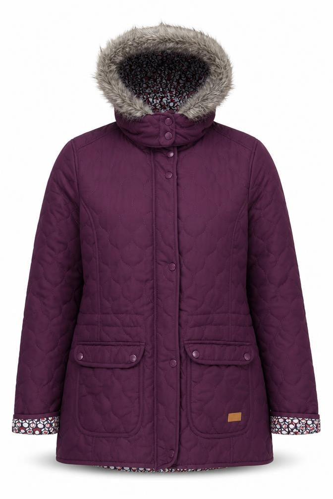 Womens UK Size XL Regular Trespass Purple Polyester Jacket