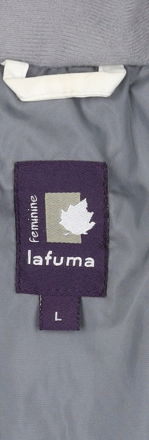 Lafuma Women's White Ski Jacket L Hooded Outdoor