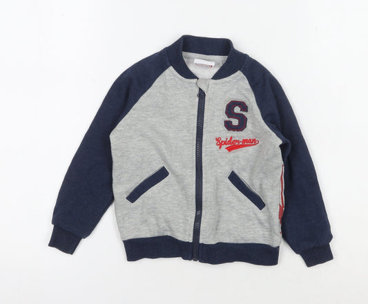 Spider-Man Boys Blue Varsity Jacket 2-3 Years - Superhero Style