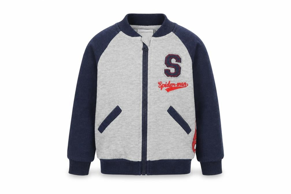 Spider-Man Boys Blue Varsity Jacket 2-3 Years - Superhero Style