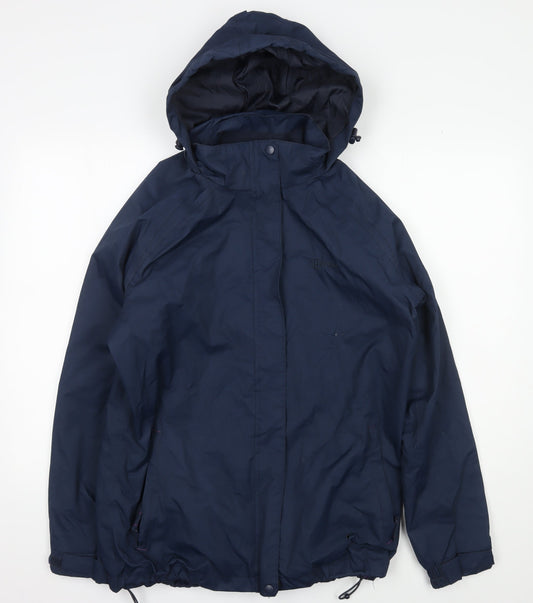 Hi Gear Women's Blue Anorak Jacket Size 14 Hooded Waterproof