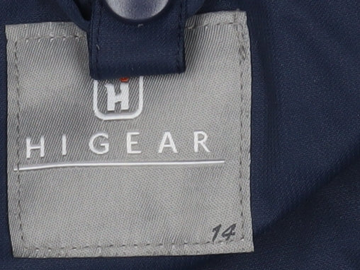 Hi Gear Women's Blue Anorak Jacket Size 14 Hooded Waterproof