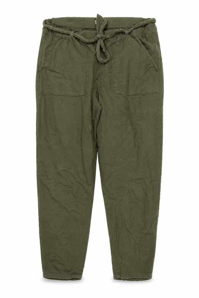 Marks and Spencer Women's Green Relaxed Trousers