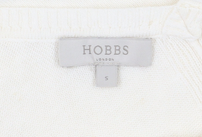 Hobbs Women's Ivory Linen Blend V-Neck Pullover, Size S