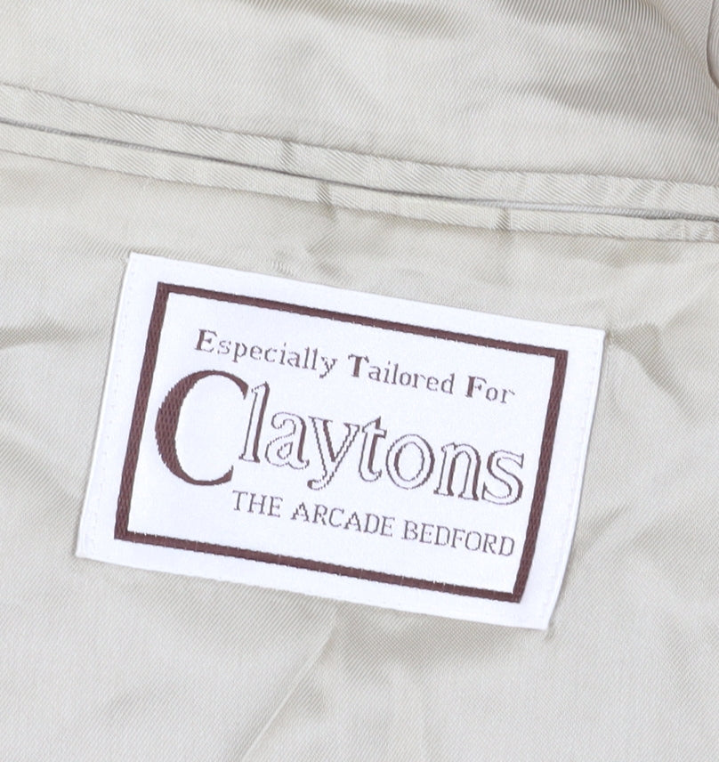 Claytons Men's Grey Check Blazer 40R, Notch Lapel