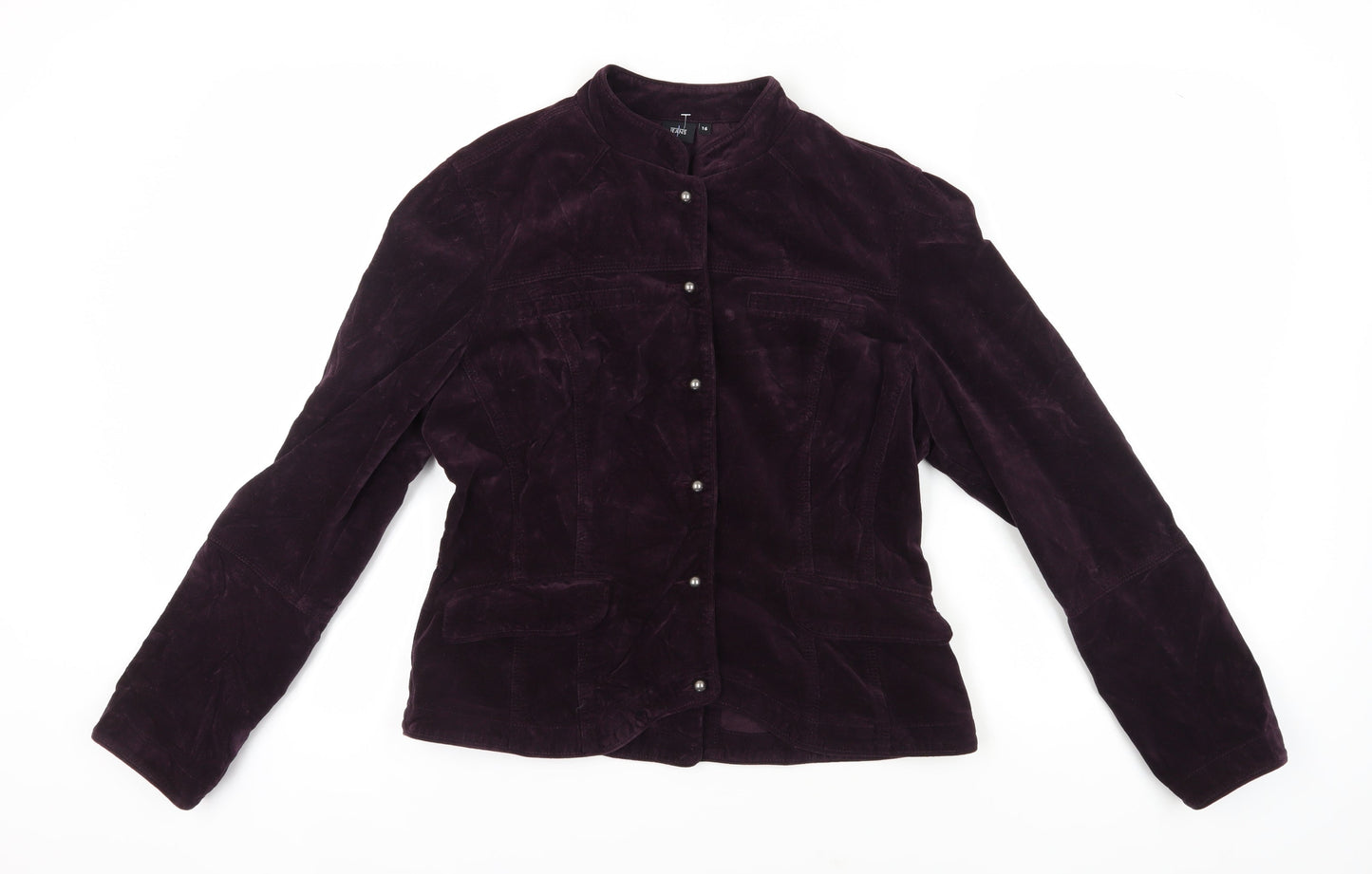 Jasper Conran Women's Purple Cotton Jacket Size 16