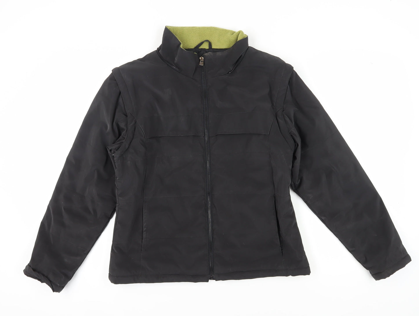 Alibi Women's Black Jacket, Size 14, Full Zip, Casual