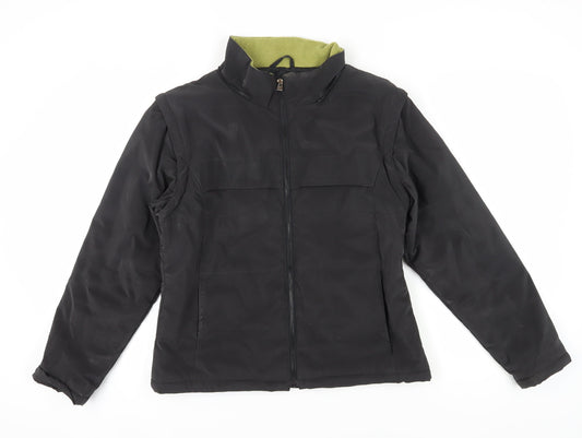 Alibi Women's Black Jacket, Size 14, Full Zip, Casual