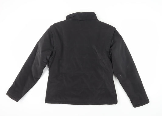 Alibi Women's Black Jacket, Size 14, Full Zip, Casual
