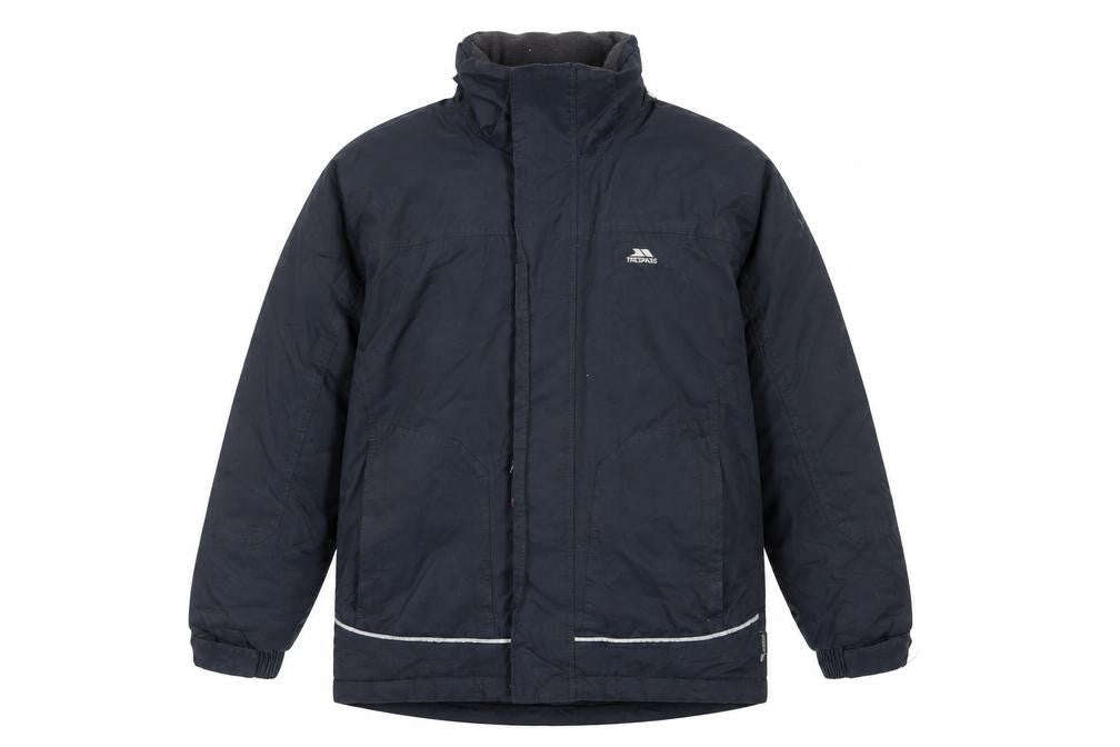 Trespass Boys Black Parka Jacket 7-8 Years, Waterproof Winter Coat