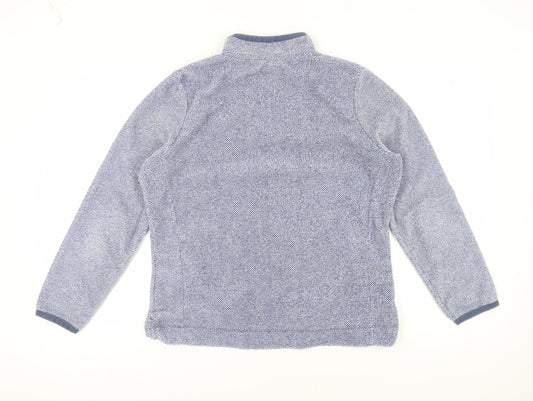 Weird Fish Women's Blue 1/4 Zip Sweatshirt Size 16