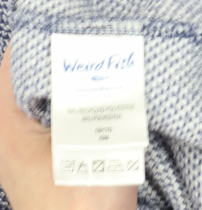 Weird Fish Women's Blue 1/4 Zip Sweatshirt Size 16