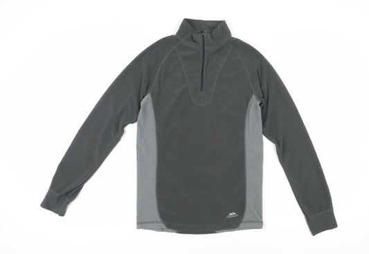 Trespass Unisex Grey 1/4 Zip Fleece Sweatshirt M