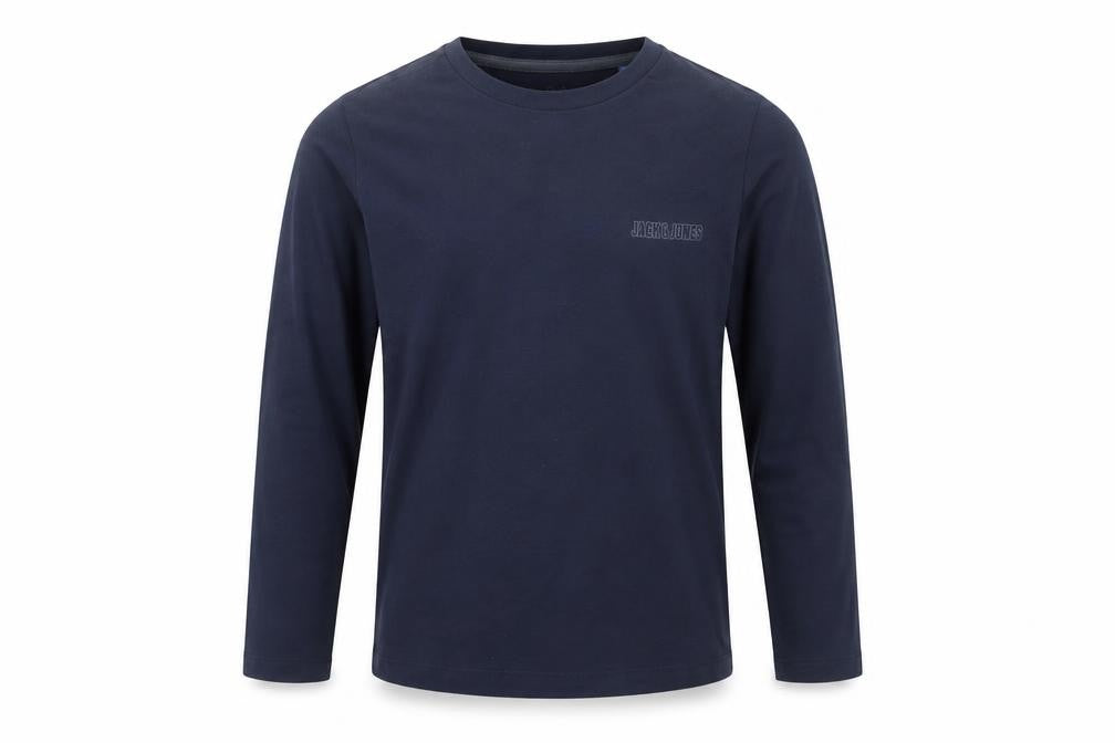 Jack & Jones Boys Blue Cotton Long Sleeve Pullover Top