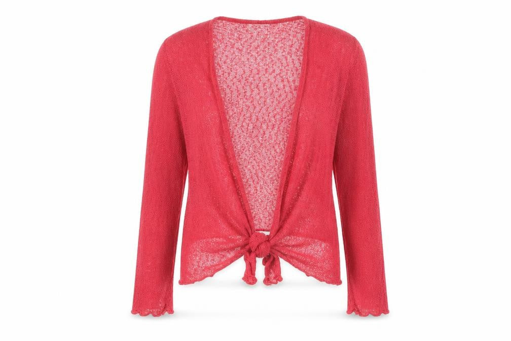 Eastex Women's Red Cardigan M Long Sleeve