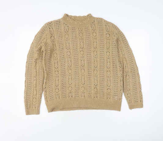 Fat Face Women's Beige Knit Pullover Jumper Size 12