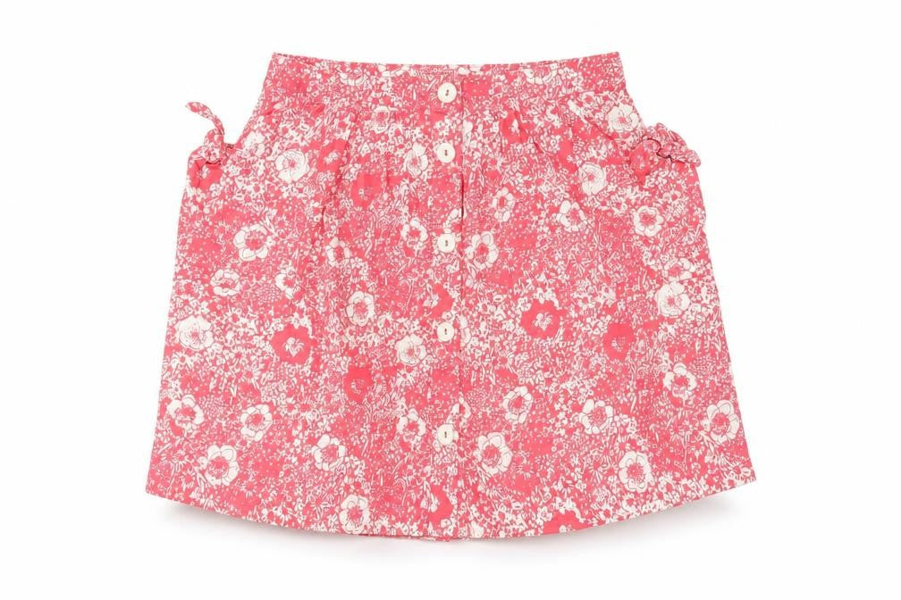 Laura Ashley Women's Pink Floral A-Line Skirt, Size 12