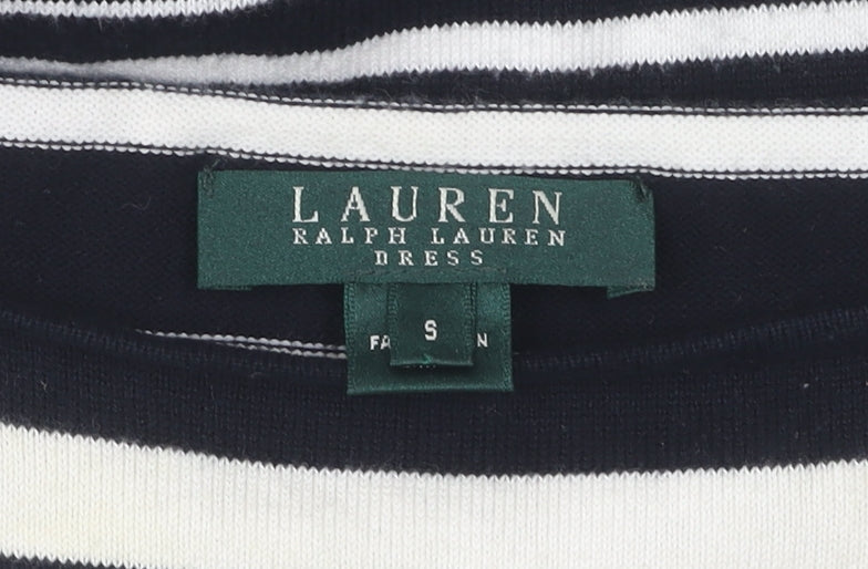 Ralph Lauren Women's Black Striped Pullover Jumper S