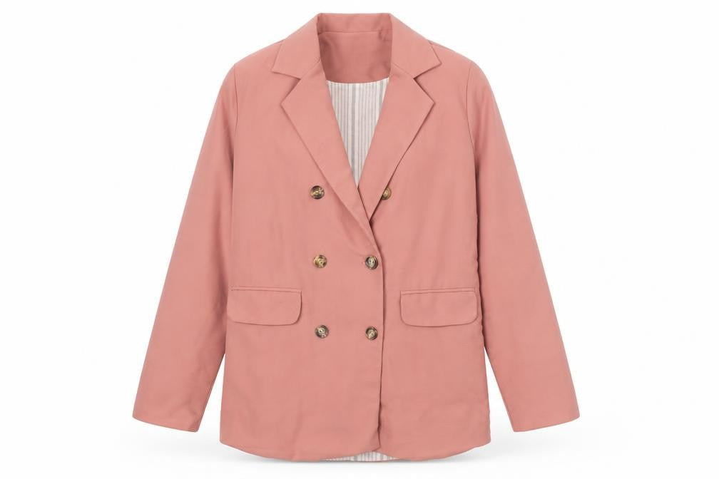 Helly Women's Pink Blazer, S, Casual Workwear Classic