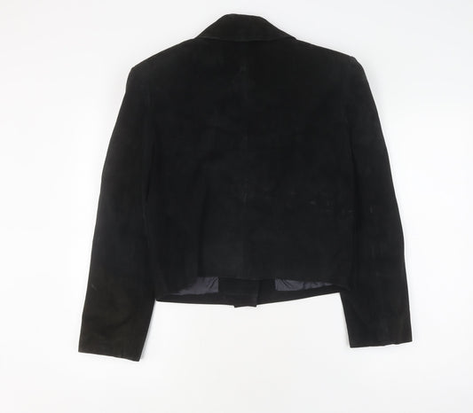 Avanti Women's Black Suede Jacket, Size 8, Lined Classic