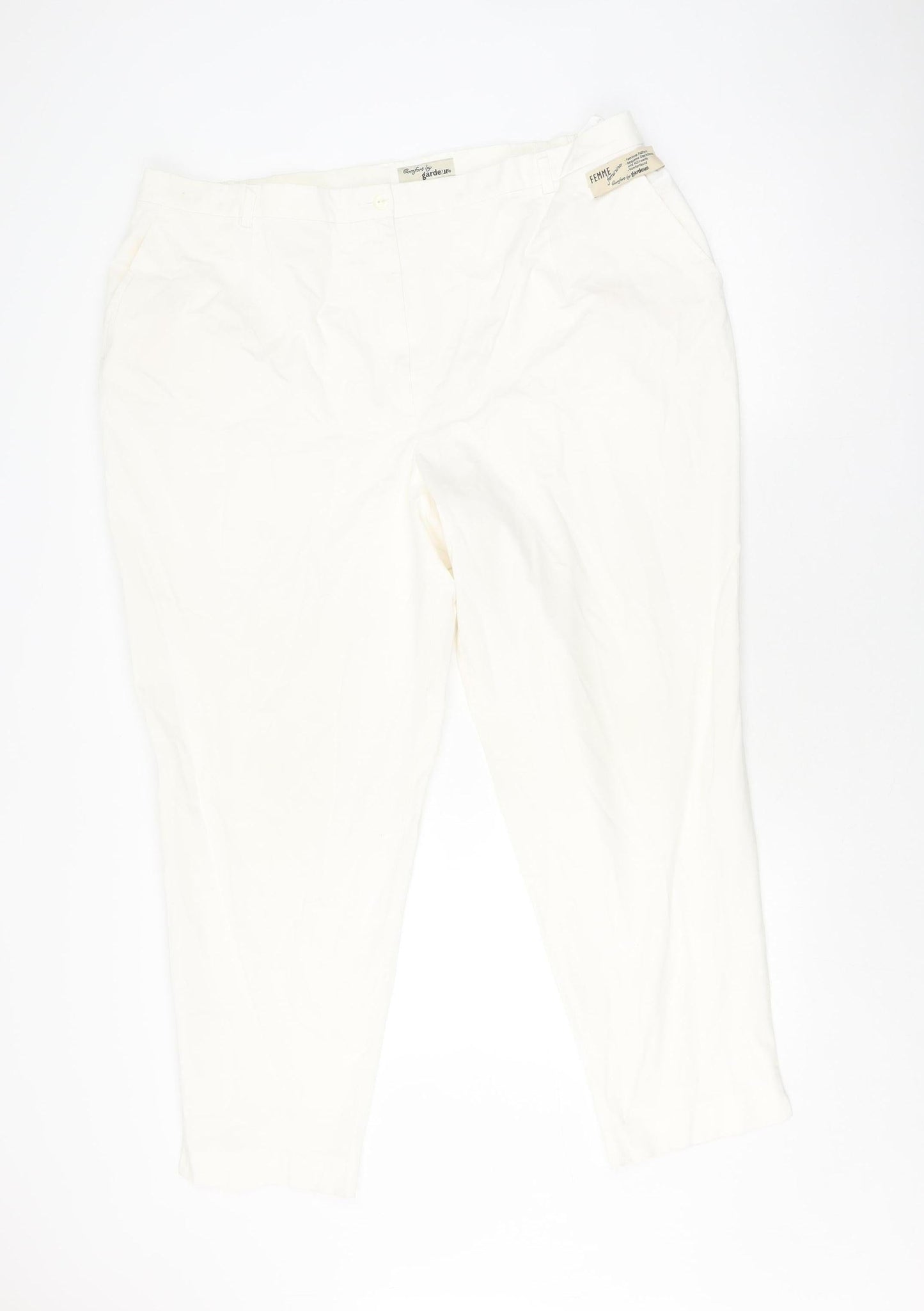 Gardeur Women's Ivory Comfortable Trousers, Size 24