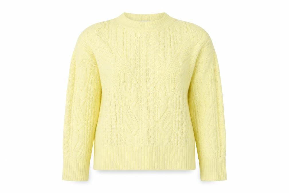 Vince Women's Ivory Cable-Knit Pullover Jumper XXS