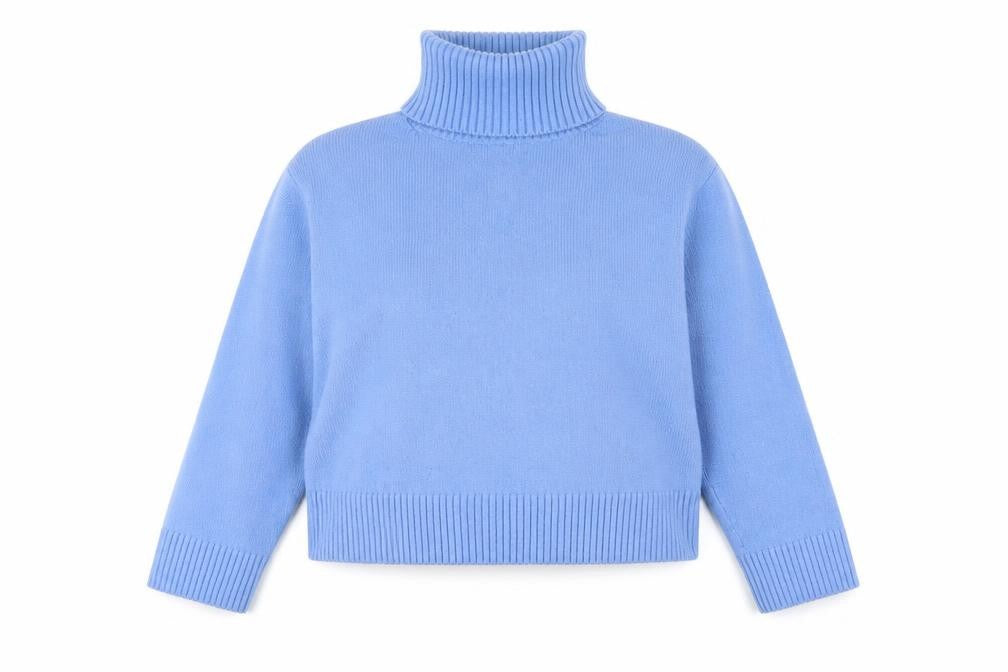 H&M Women's Blue Roll Neck Pullover Jumper, Size S