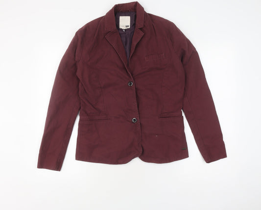 Gant Women Red Blazer M Regular Cotton Casual