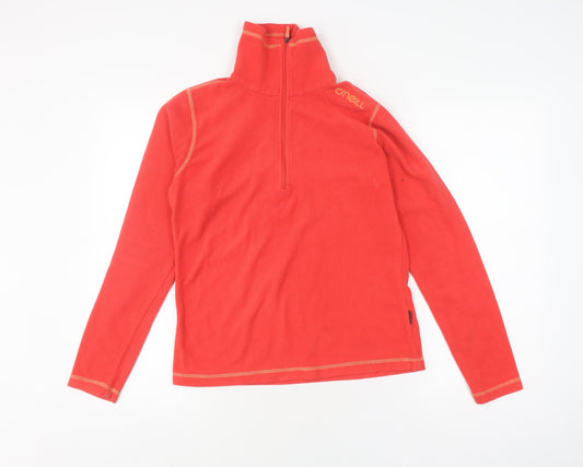O'Neill Women's Red Fleece Sweatshirt L, Zip