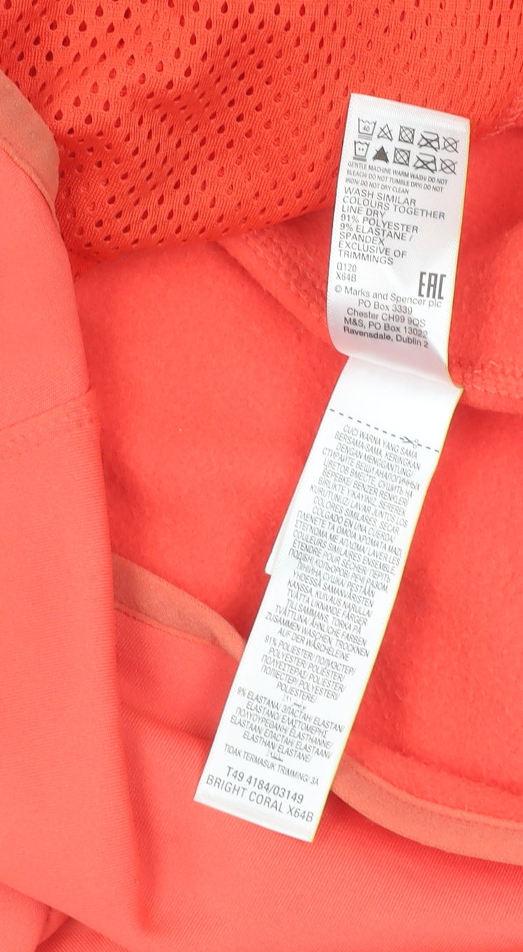 Marks and Spencer Women's Red Hooded Jacket Size 8