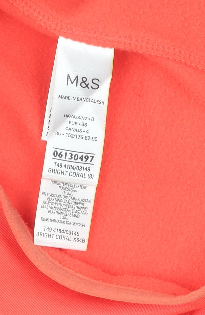 Marks and Spencer Women's Red Hooded Jacket Size 8