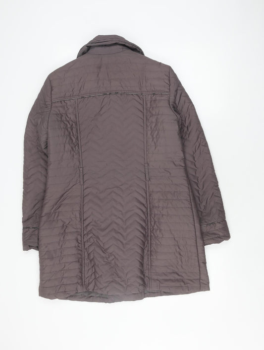 BHS Women’s Petite Brown Quilted Jacket Size 14
