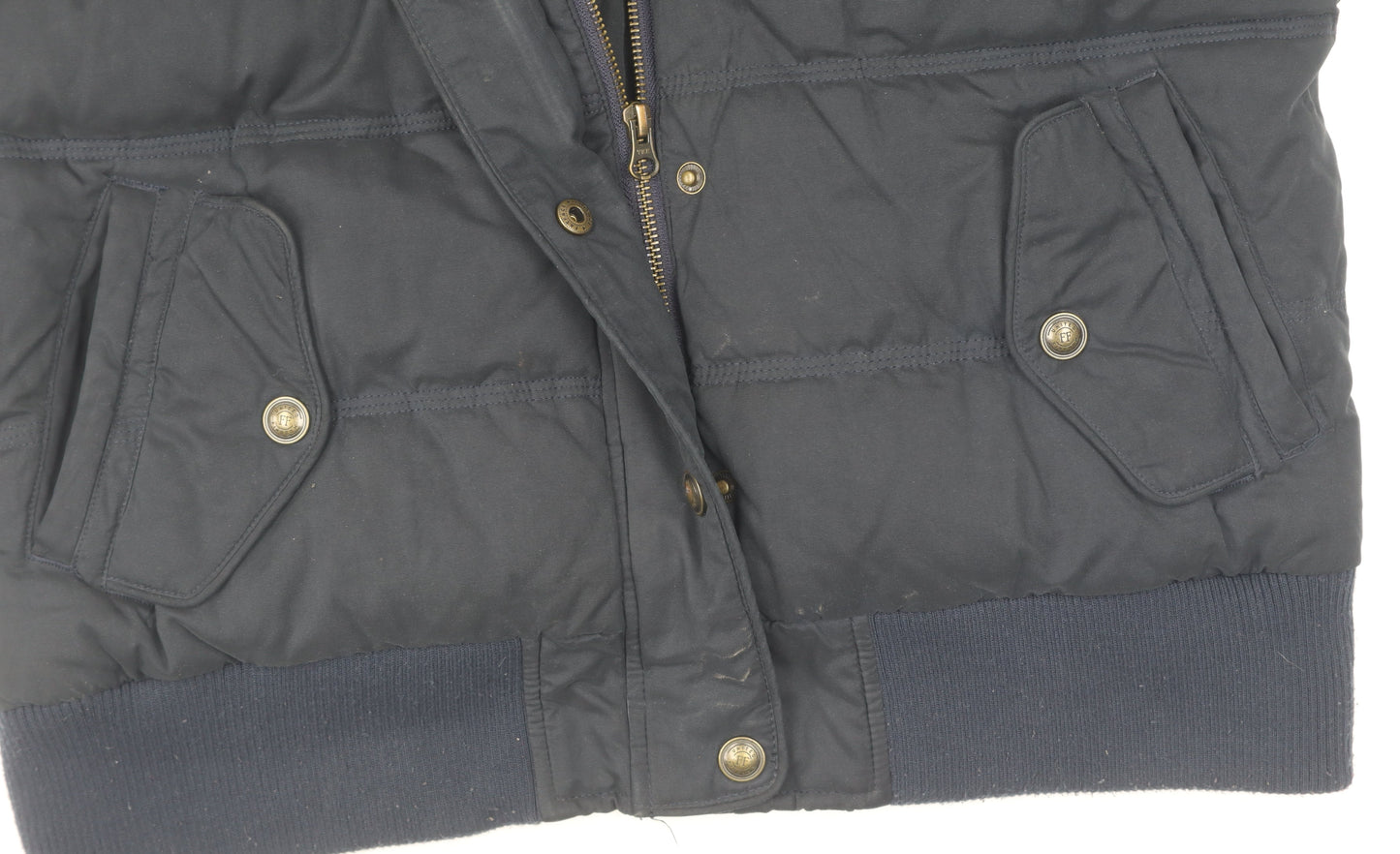 Fat Face Women's Navy Puffer Waistcoat Size 14