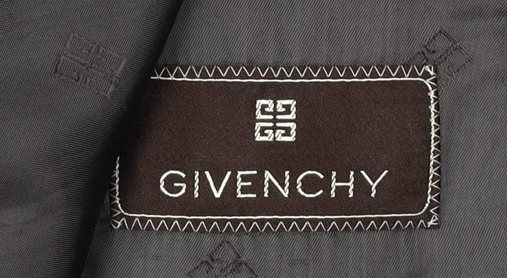 Givenchy Men's Grey Striped Blazer, Size 40, Classic Style