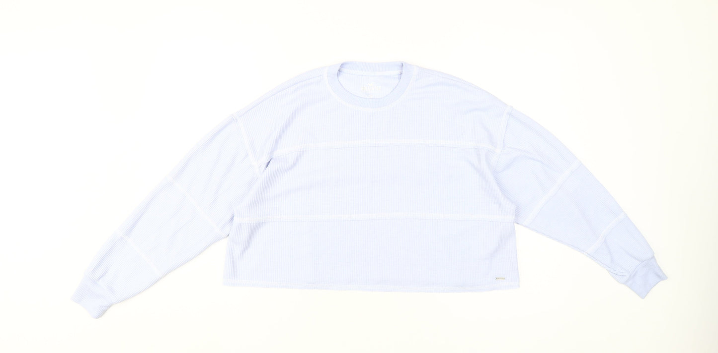 Hollister Women's Blue XS Cropped Jumper