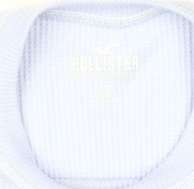 Hollister Women's Blue XS Cropped Jumper