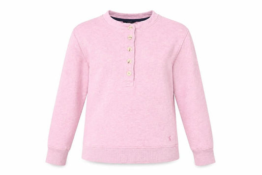 Womens UK UK 8 Regular Joules Pink Henley Sweatshirt