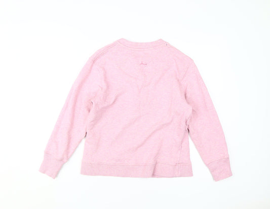 Joules Women's Pink Cotton Henley Sweatshirt UK 8