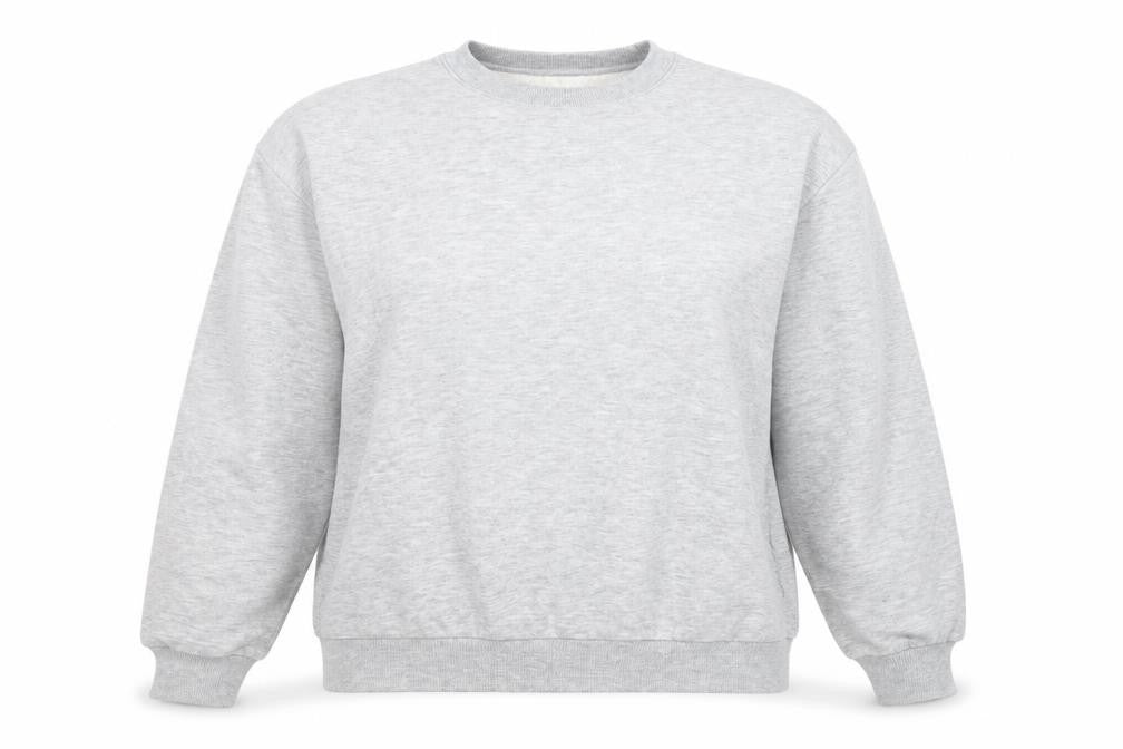 Front view of b.young Women's Grey Pullover Sweatshirt M