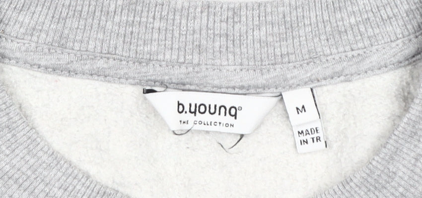 b.young Women's Grey Pullover Sweatshirt M