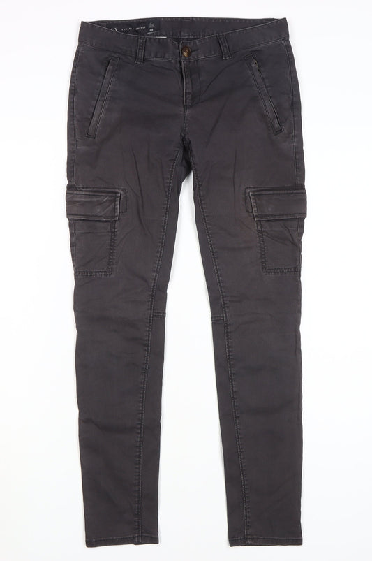 Armani Exchange Women's Black Skinny Cargo Trousers