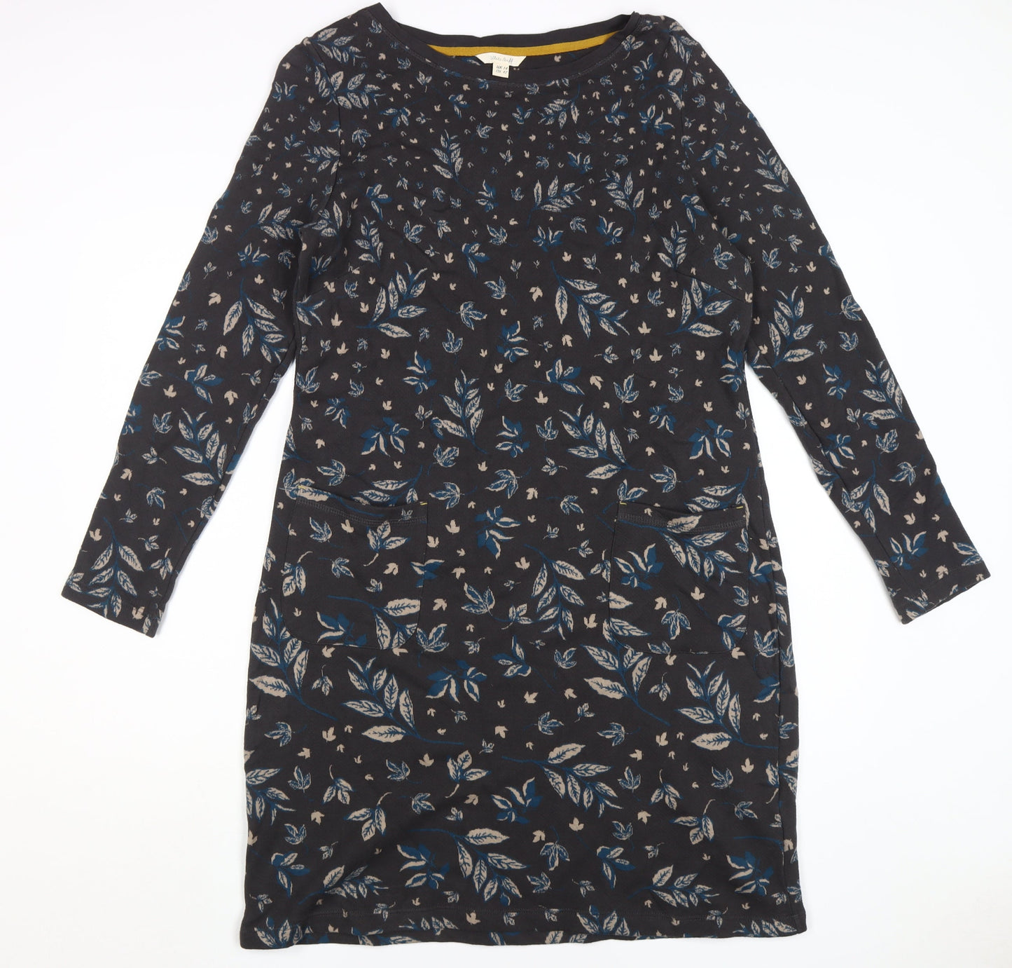 White Stuff Floral Shift Dress Women Black Size 14