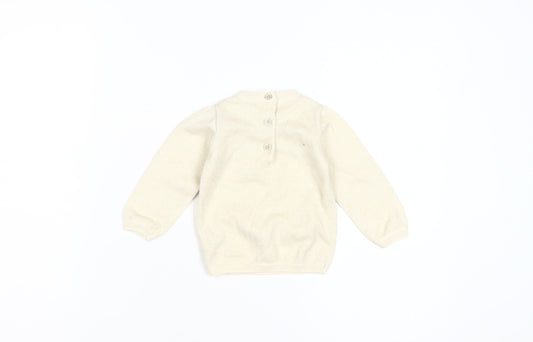 Mamas & Papas Ivory Unisex Jumper, 9-12 Months, Knit Pullover