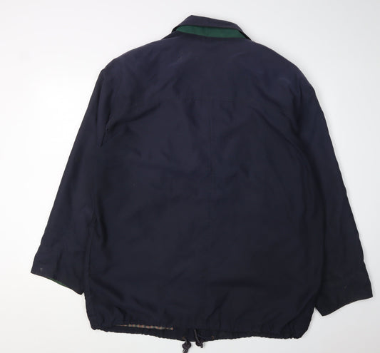 Bush Men's Blue Mid-Length Casual Jacket, Size 42