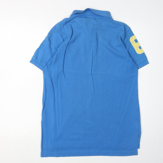 VOI Jeans Men's Blue Polo Shirt, Size S, Casual Wear