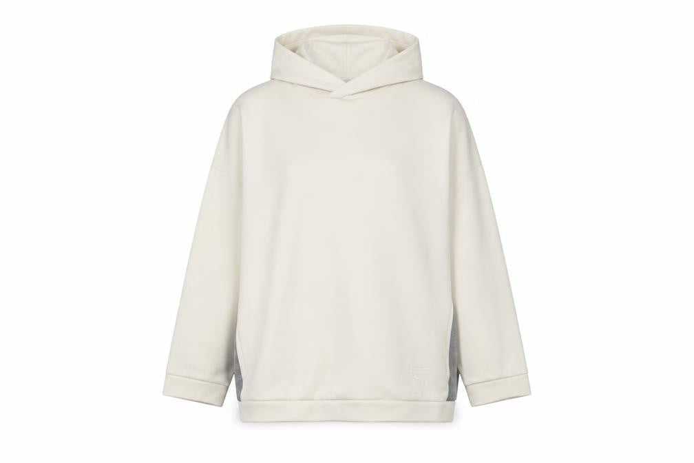 Womens UK 14 Regular PUMA Ivory Pullover Hoodie