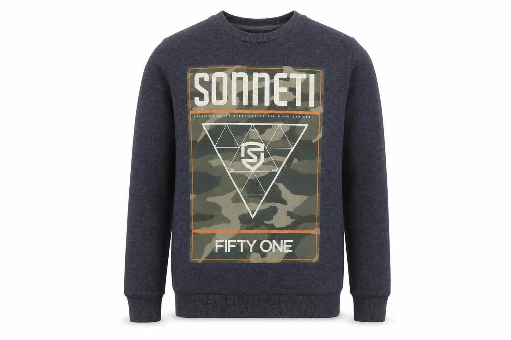 Sonneti Boys Blue Camouflage Graphic Sweatshirt 12-13 Years