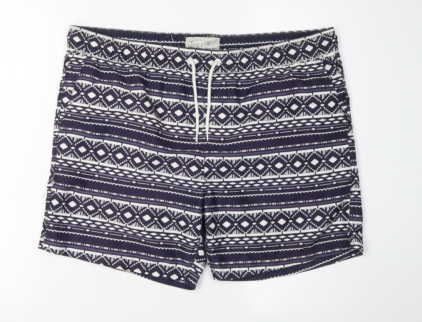 SoulCal Men’s Multicoloured Geometric Athletic Shorts M