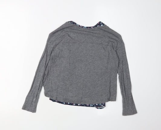 Abercrombie Kids Girls Grey Pullover T-Shirt 7-8 Years