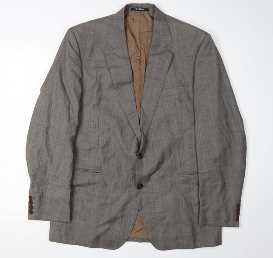 DAKS Men's Grey Check Blazer Jacket 48